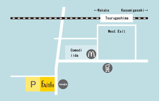 鶴ケ島駅からのアクセスマップ